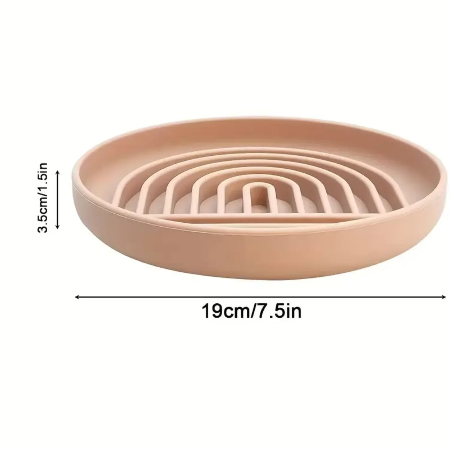 Hign-concerned Slow Feeder Dog Bowl Round Silicone Anti-Choking