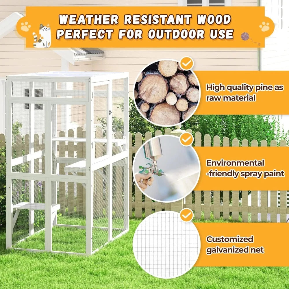 Catio Outdoor Cat Enclosure For Patio With Window Access