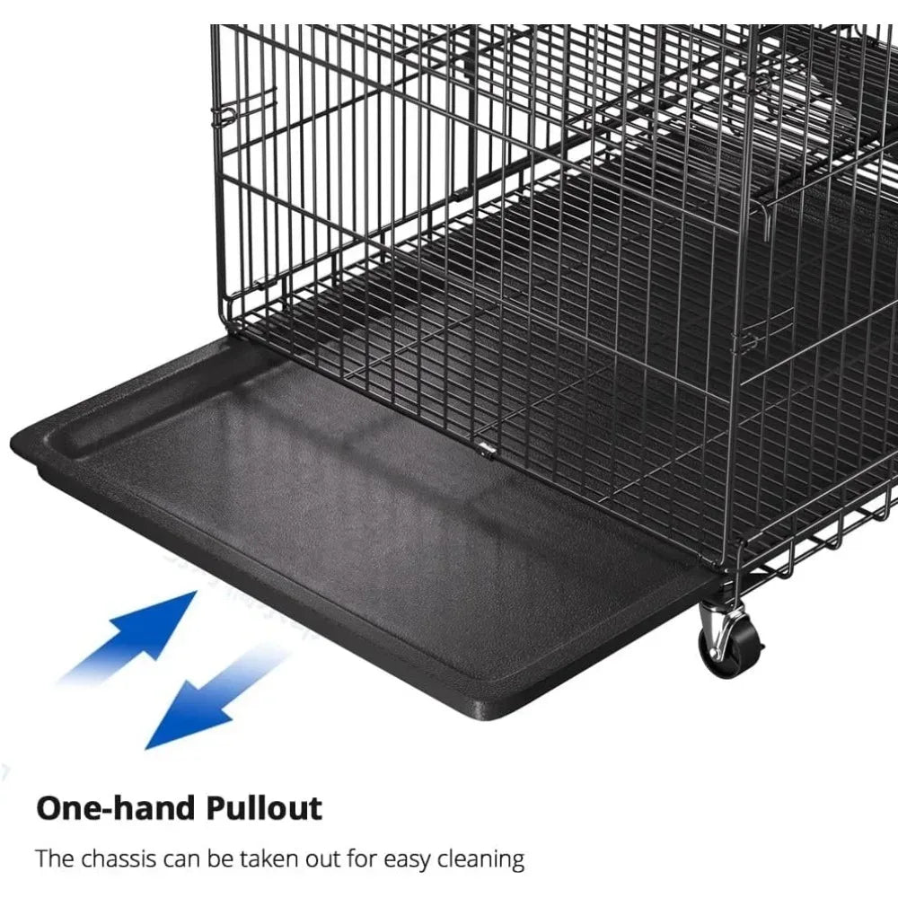 4 Tier Cat Cage Kennel Enclosure Playpen Metal With Hammock