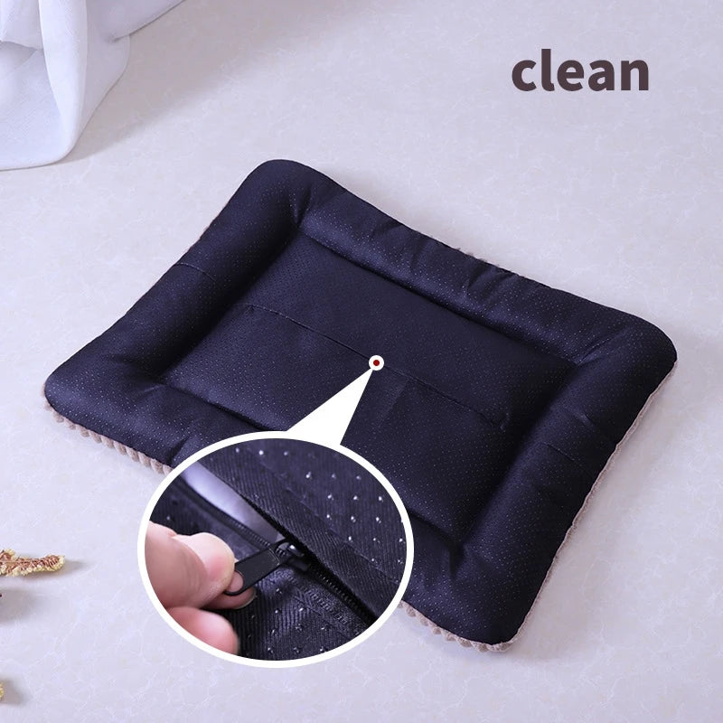 Hubei Flannel Cat And Dog Bed Cushion Washable Lounge Mat