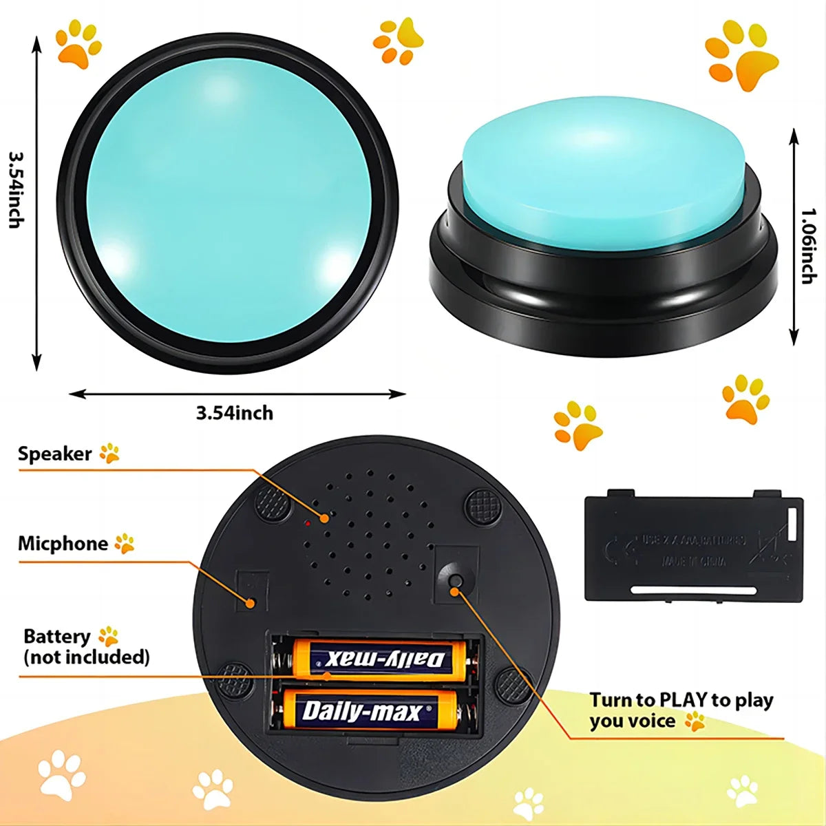 Dog Communication Buttons Voice Recording For Pet Training