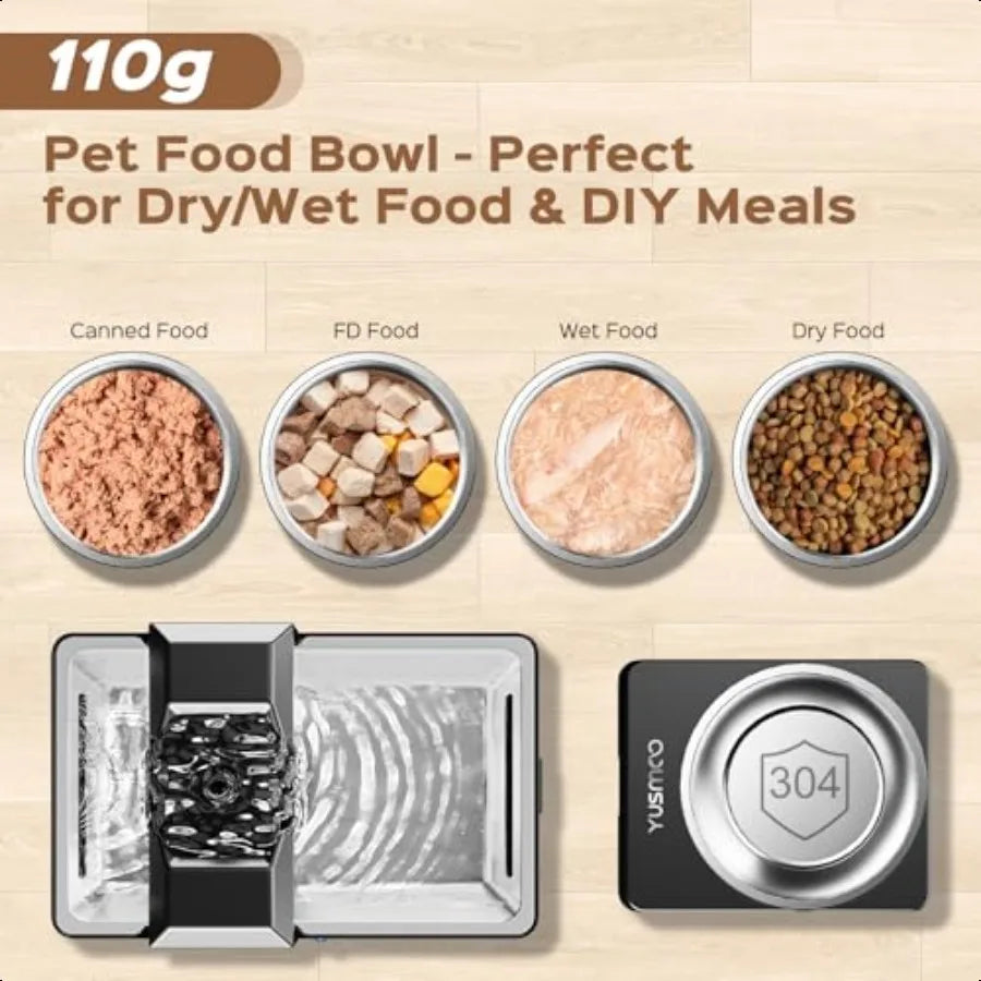 Hign-concerned Automatic Cat Water Fountain With Food Bowl BPA Free