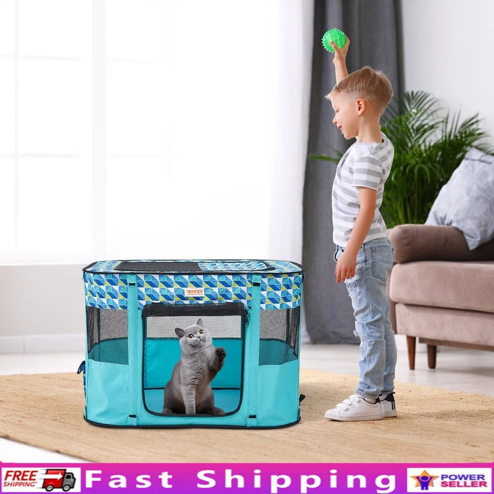 PDQ Portable Foldable Pet Playpen Dog Cat Outdoor Indoor