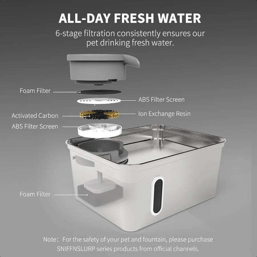 Hign-concerned Stainless Steel Dog Water Fountain For Cats And Dogs