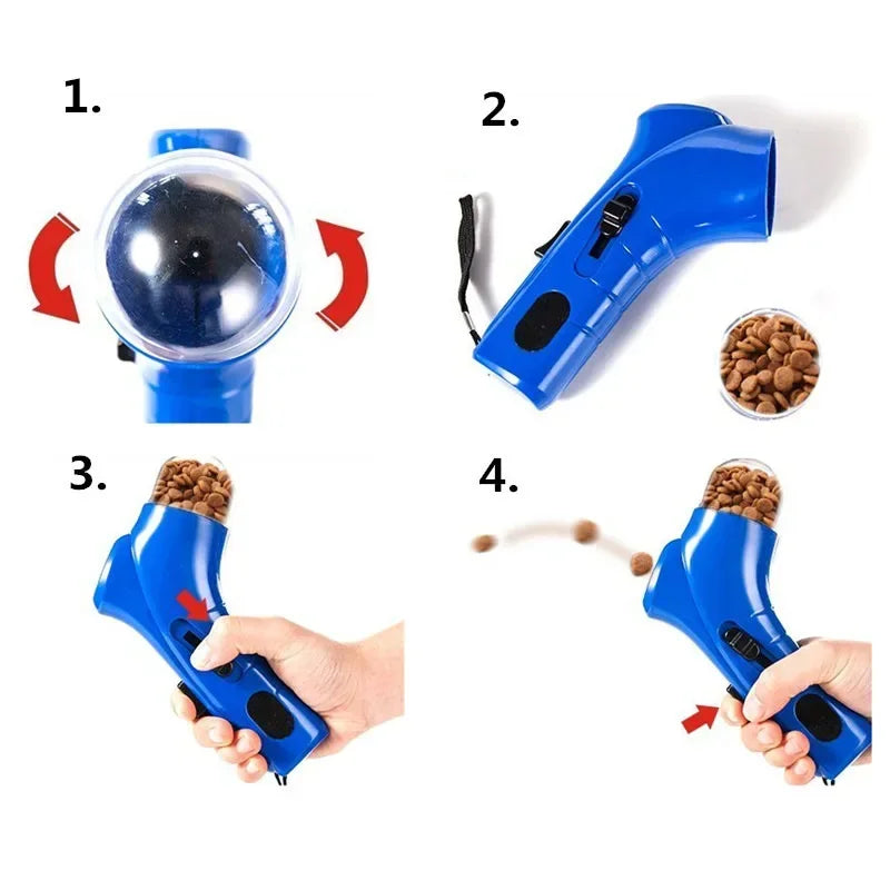 Hign-concerned Dog Treat Dispenser Launcher Portable Training Tool